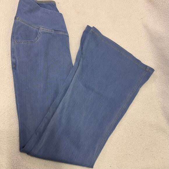 HALARA Pants - Halara Flex Denim High Rise Flare Jeans Stretch Pull On Blue Size Small